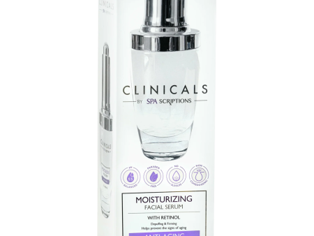 Clinicals by Spascriptions Anti-Aging Moisturizing Facial Serum with Retinol 50ml Supply