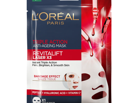 L Oreal Revitalift Laser Triple Action Tissue Mask 28.0g For Sale