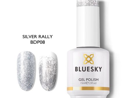 Bluesky Gel Polish Dazzling Platinum Collection 15ml BDP08 SILVER RALLY Sale