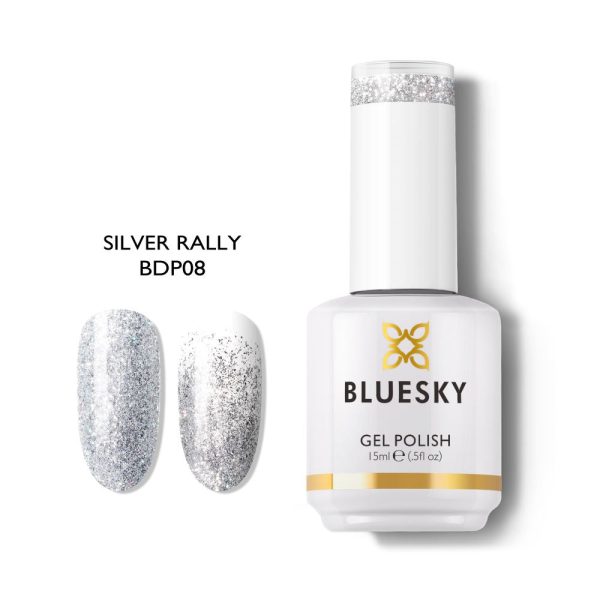 Bluesky Gel Polish Dazzling Platinum Collection 15ml BDP08 SILVER RALLY Sale