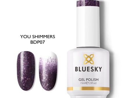 Bluesky Gel Polish Dazzling Platinum Collection 15ml BDP07 YOU SHIMMERS Online Hot Sale