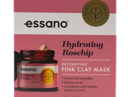 Essano Hydrating Rosehip Detoxifying Pink Clay Mask 50.0g Online