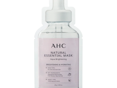 AHC Natural Essential Mask Aqua Brightening 28g - 5 pack on Sale