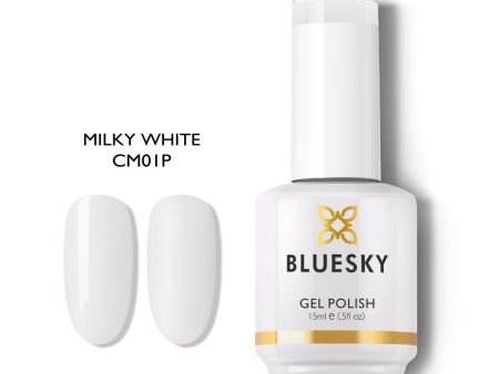 Bluesky Gel Polish Clear Milk Collection 15ml CM01 MILKY WHITE Supply