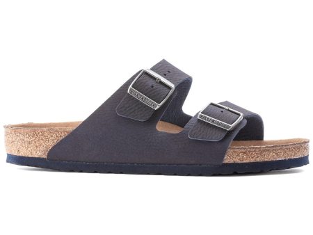 Birkenstock Arizona Vegan Micro Fibre Sandals - Desert Dust Indigo Blue Hot on Sale