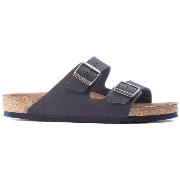 Birkenstock Arizona Vegan Micro Fibre Sandals - Desert Dust Indigo Blue Hot on Sale