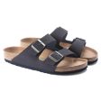 Birkenstock Arizona Vegan Micro Fibre Sandals - Desert Dust Indigo Blue Hot on Sale