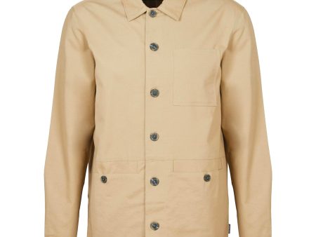 Barbour Newport Canvas Overshirt - Washed Stone Cheap