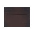 Calvin Klein Logo Leather Card Holder Wallet - Bitter Brown For Discount