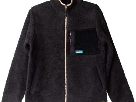 KAVU Wayside Full Zip Fleece Jacket - Black on Sale