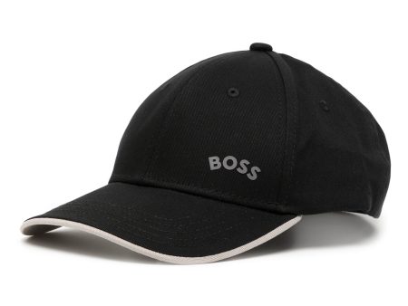 Boss Bold Curved Cotton Cap - Black Cheap