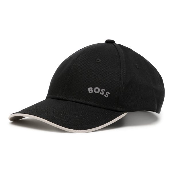 Boss Bold Curved Cotton Cap - Black Cheap