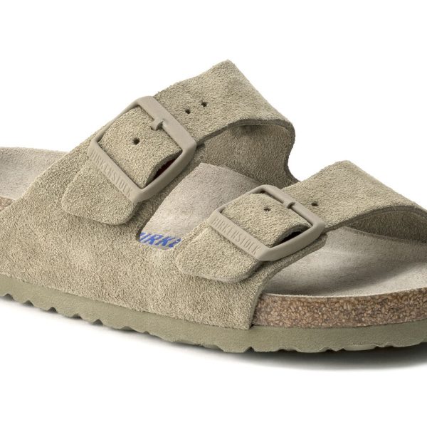 Birkenstock Arizona SFB VL Sandals - Faded Khaki Suede Online Hot Sale