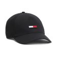 Tommy Jeans Organic Cotton Flag Cap - Black Fashion