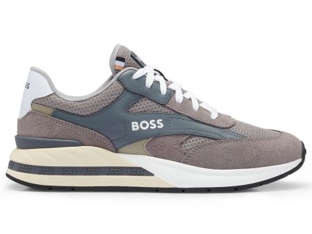 Boss Kurt Runner sdme Trainers - Medium Grey For Cheap