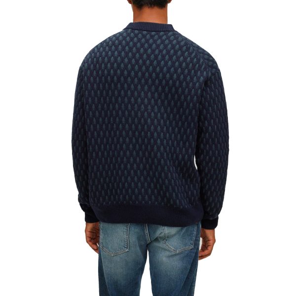 Boss Kesh Two Tone Knit - Navy Online now