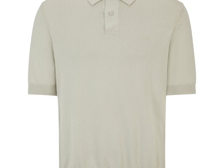 Boss Asac P Knitted Polo - Light Beige on Sale