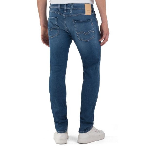 Replay Hyperflex Anbass Rip & Repair Slim Tapered Jeans Sale