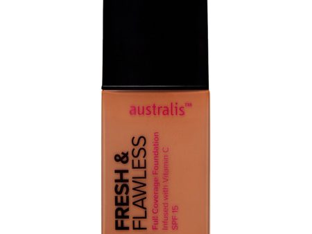 Australis Fresh & Flawless Full Coverage Foundation 30ml CARAMEL Cheap