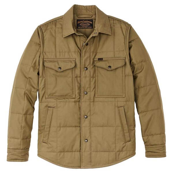 Filson Cover Cloth Quilted Jac-Shirt - Olive Drab Hot on Sale