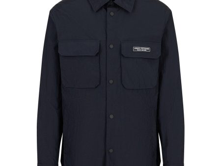 Armani Exchange Technical Nylon Overshirt - Navy For Cheap