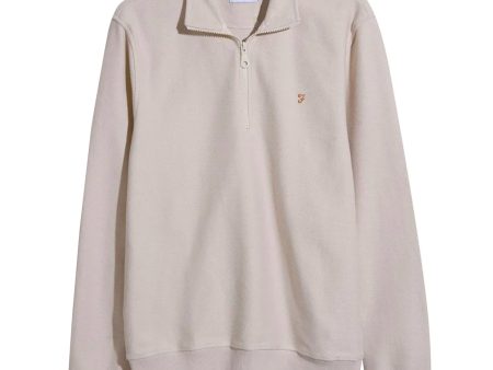 Farah Weah Twill 1 2 Zip Sweater - Fog Cheap