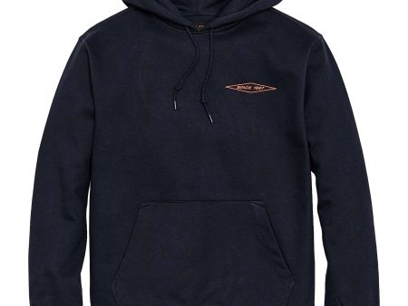 Filson Prospector Embroidered Hoodie - Navy Blaze Diamond Hot on Sale