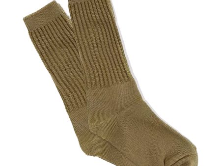 Anonymous Ism Tack Rib Crew Socks - Olive Online Hot Sale