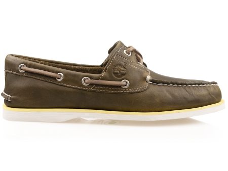 Timberland Classic Boat Shoe - A418H Olive Full Grain For Sale