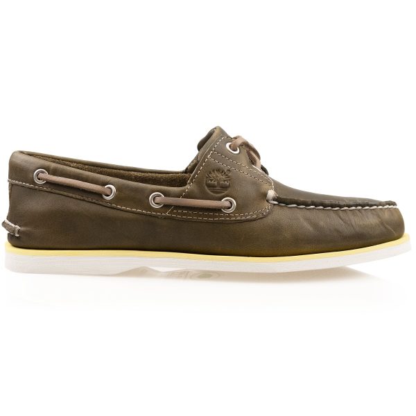 Timberland Classic Boat Shoe - A418H Olive Full Grain For Sale