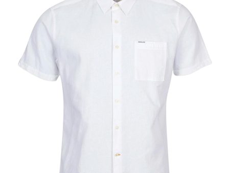 Barbour Nelson Short Sleeve Linen Shirt - White Online now