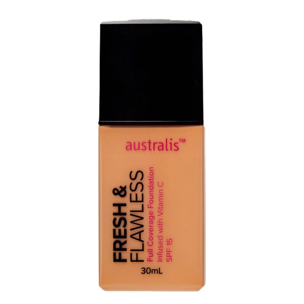 Australis Fresh & Flawless Full Coverage Foundation 30ml GOLDEN BEIGE Sale