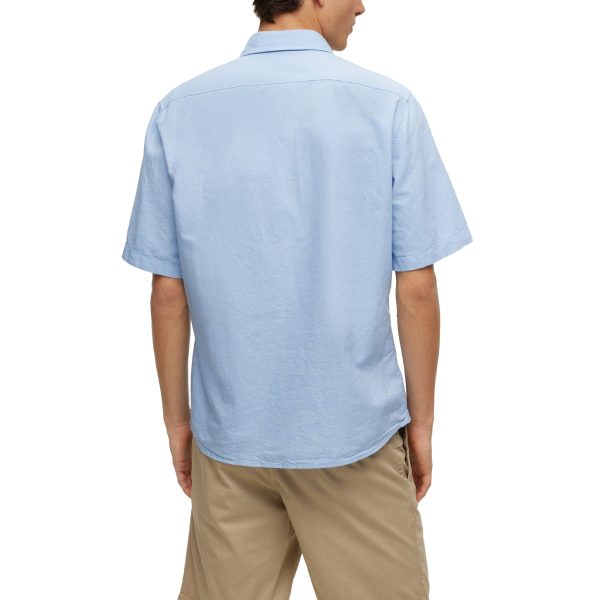 Boss Rash 2 Oxford Short Sleeve Shirt - Sky Blue For Sale