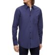 Boss Relegant 6 Poplin LS Shirt - Navy For Sale