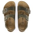 Birkenstock Milano FL Sandals - Faded Khaki Oiled Leather For Sale