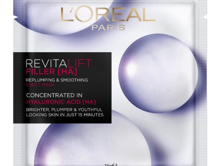 L Oreal Revitalift Filler [HA] Replumping & Smoothing Sheet Mask 35g Online now