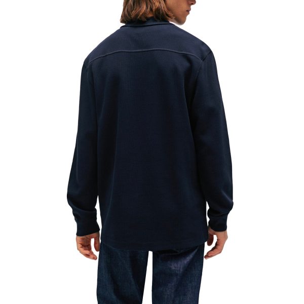 Boss PeTempesto Long Sleeve Polo - Dark Blue Online Hot Sale