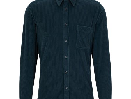 Boss Relegant 6 Corduroy Shirt - Dark Teal Discount