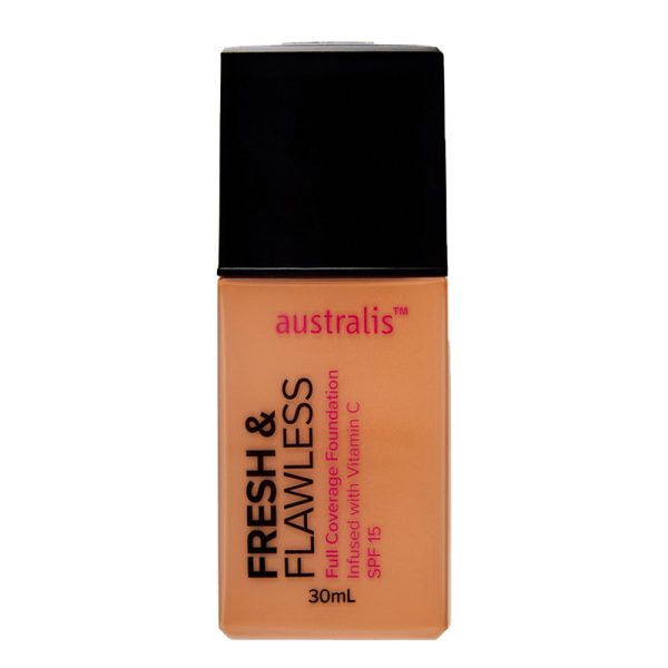 Australis Fresh & Flawless Full Coverage Foundation 30ml SUNKISSED Fashion