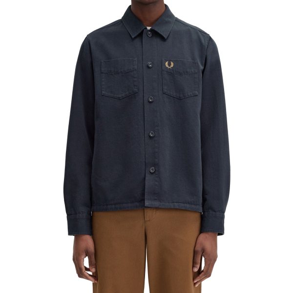 Fred Perry Twill Overshirt Discount