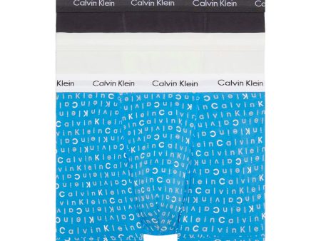 Calvin Klein Cotton Stretch Trunks - Phantom Grey Vaporous Grey Palace Blue on Sale