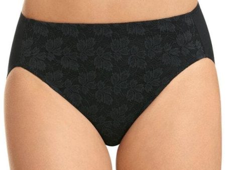 Jockey No Ride Up Microfibre and Lace Hi Brief - Black Fashion