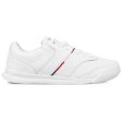 Tommy Hilfiger Lightweight Leather Stripe Trainers - White Discount