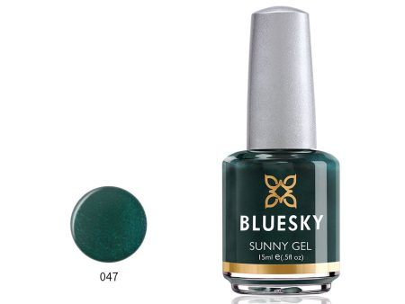 Bluesky Sunny Gel 15ml nail polish 047 BLACKISH GREEN Hot on Sale