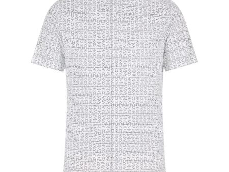 Armani Exchange 6RZC04 AX Print SS Shirt - White Hot on Sale