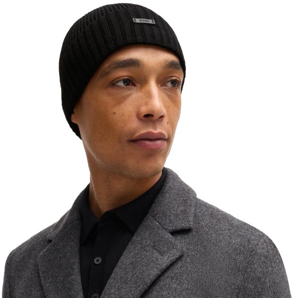 Boss Fati Virgin Wool Beanie For Cheap