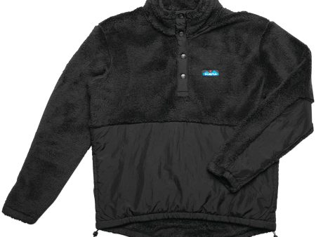 KAVU Balsa Moc Neck Fleece Pullover - Black For Cheap