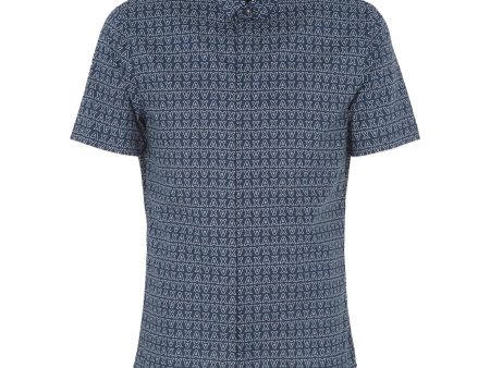 Armani Exchange 6RZC04 AX Print SS Shirt - Navy Online now