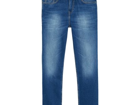 Tommy Jeans Ryan Regular Straight Jeans - Wilson Mid Blue Stretch Online now