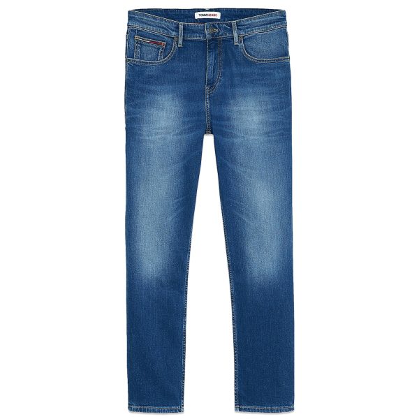 Tommy Jeans Ryan Regular Straight Jeans - Wilson Mid Blue Stretch Online now